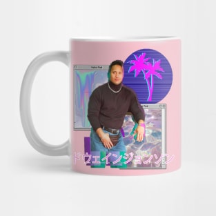 Dwayne Johnson Vaporwave Mug